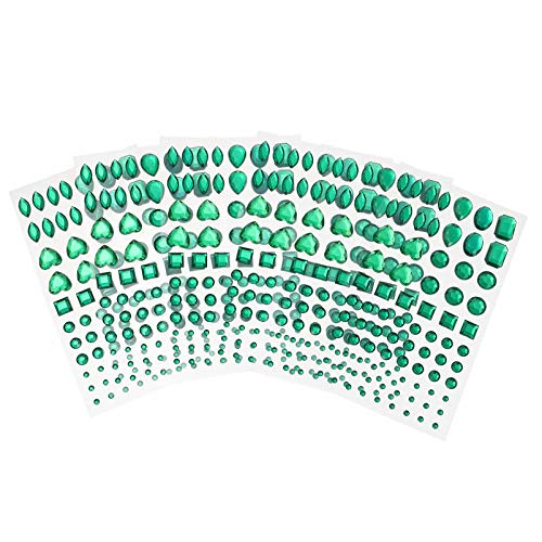 CIMAXIC 6 Blätter Diy-diamant-aufkleber Edelstein Große Strasssteine ​​zum Basteln Diamanten Rote Strasssteine ​​zum Basteln Gesichtsschmuck Nagelaufkleber Für Nagelkunst Green Plastik von CIMAXIC