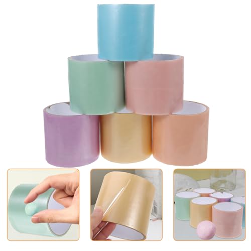 CIMAXIC 6 Rollen Kugel Aus Perlenband Pinnwand-grenzen Pinnwand Trimmen Verpackung Punkt Papier Klebrig Klebestreifenrolle Transparent Spender Klebebänder Für Bälle Lustige Ballklebebänder von CIMAXIC