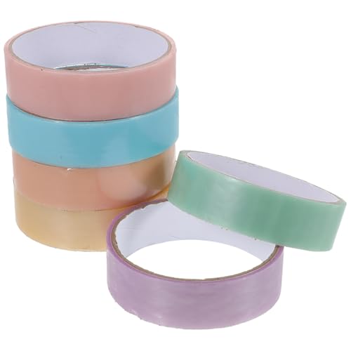 CIMAXIC 6 Rollen Kugel aus Perlenband transparent klebrig Verpackung Etikett farbiges klebeband Klebebandball Klebebänder für Bälle Sticky Balls Tape zum Entspannen Kugelbänder Plastik von CIMAXIC