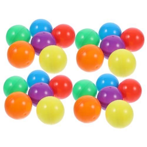 CIMAXIC 60 Stück Gacha-Ei-Hülle Jelly Bean Maschine Schubladen-Organizer Gummiballmaschine Arkade rundsteckhülsen kunststoffbehälter Behälter für Kapseln leerer Ball für Party Plastik von CIMAXIC