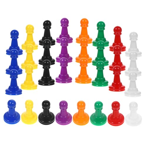 CIMAXIC 64-teiliges Schachfiguren-Set, Nur Kunststoff-schachfiguren-Set Zum Ersetzen Fehlender Figuren. Komplettes Set Mit 64 Ungewichteten Spielfiguren von CIMAXIC