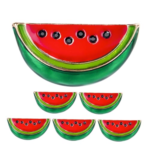 CIMAXIC 6er Set Wassermelonen Broschen üße Emaille Anstecknadeln Für Kleidung Taschen Und Kragen Kreative Dress Collar Clips Mit Wassermelonen Design von CIMAXIC