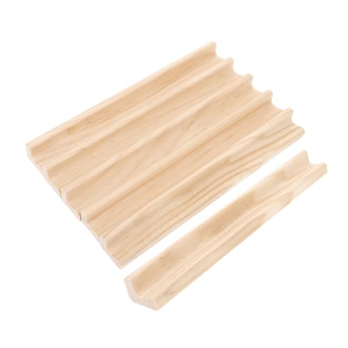 CIMAXIC 6st Holzdekorationen Domino-tabletts Dominoständer Aus Holz Dominoständer Für Den Mexikanischen Zug Domino-Halter Dominoständer Mit Mexikanischem Zug Khaki von CIMAXIC