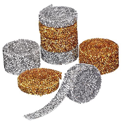 CIMAXIC 8 Rollen Strassband handwerk strass Strassaufkleber Edelsteine Gürtel dekoband selbstklebend Selbstklebendes Dekoband bling aufkleber strass selbstklebende Strasssteine Harz von CIMAXIC