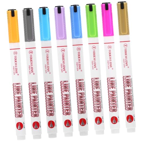 CIMAXIC 8er Set Glitzer Marker Metallic Marker Glitzer Stifte Farbmarker Für Bastelarbeiten Scrapbooking Zeichnen Und Kreative Projekte von CIMAXIC