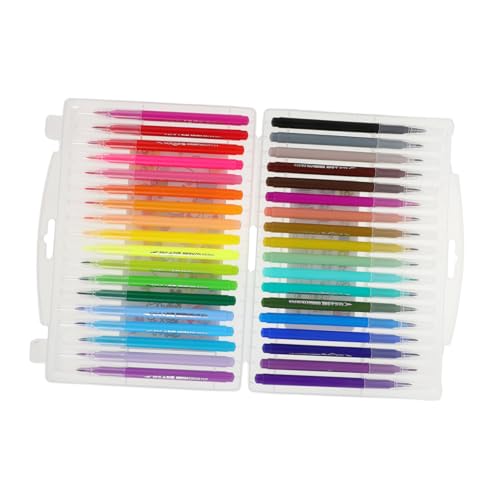 CIMAXIC Aquarellpinselstifte Set Mit 12 Wasserlöslichen Filzstiften Bunte Glitzerstifte Für Kreative Ideal Zum Zeichnen Malen Und Basteln Kunstmalbedarf Für Kleine Künstler von CIMAXIC