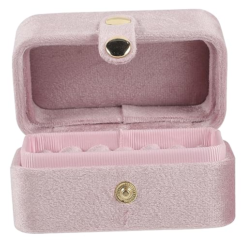 CIMAXIC Box Aus Flanell-Organizer Kleines Geschenk Abs-Mädchen-Ohrring-Box Reise-Ring-Display-Box Rosa Geschenke Kleine Schmuckschatulle Tragbare Aufbewahrungsbox Anhänger von CIMAXIC