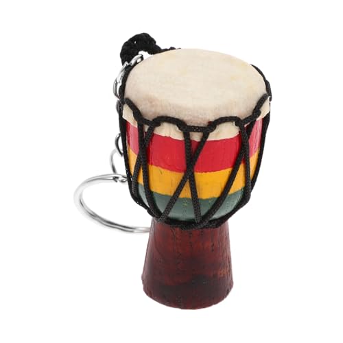 CIMAXIC Djembe-Schlüsselanhänger Schlüsselbund Trommelschlüsselkette schlüsselringe Instrumenten-Schlüsselanhänger für Rucksack Afrikanische Trommelkette Mini-Handtrommel hölzern von CIMAXIC