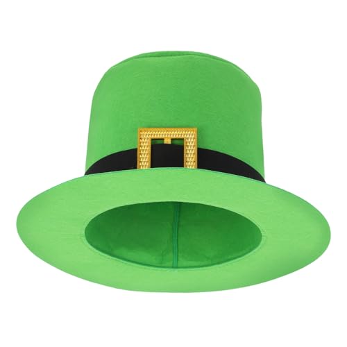 CIMAXIC Filzhut Mit Schnalle, Irischer Faltbarer Filzhut, Irischer Partyhut, St. Patrick's Hat, St. Patrick's Day Cap, Irischer Walking-hut Für Die Dekoration von CIMAXIC