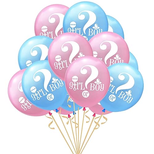 CIMAXIC Gender Reveal Luftballons 5 Blaue 5 Und 5 Gemischte Konfetti Luftballons Für Kreative Party Dekorationen Zur Geschlechtsenthüllung von CIMAXIC