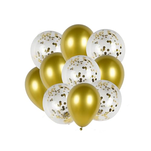 CIMAXIC Goldene Latex Ballons Mit Papier Schrott Für Geburtstagsfeiern Und Partys Hochwertige Dekoration Für Festivals Und Besondere Anlässe von CIMAXIC