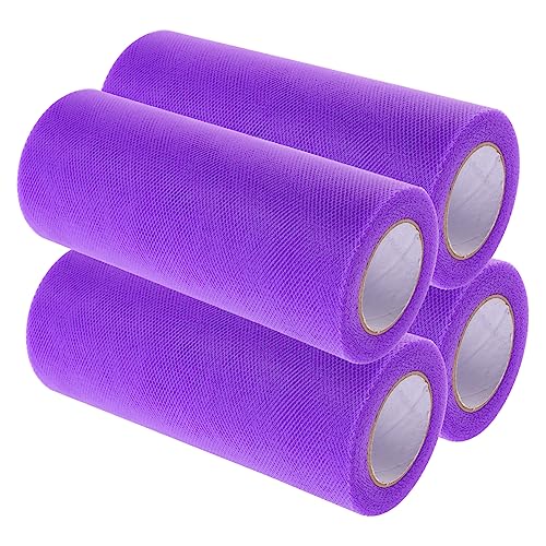 CIMAXIC Handarbeit Tüllbänder x 25 Yards Multifunktionales Tüllgewebe Geschenkbänder Tiefviolett Dekoration Für Hochzeiten Partys Und von CIMAXIC