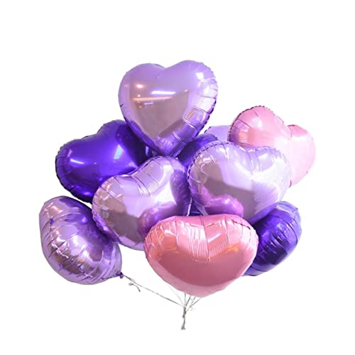 CIMAXIC Herzförmige Folienballons Für Valentinstag Hochzeit Und Jubiläum Rosa Und Helllila Je Dekoration Für Romantische Feiern von CIMAXIC