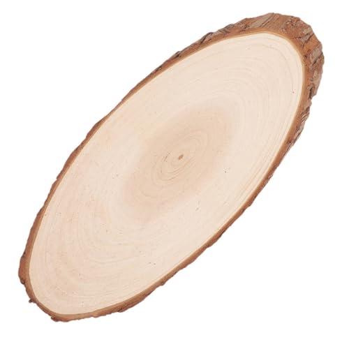 CIMAXIC Holzscheibe Zum Basteln, Holzplatte Für Tafelaufsatz, Ländliches Tafelaufsatz Aus Holz Für Tische, Unlackiertes Holzornament, Holzsteg, Rustikale Scheibe von CIMAXIC