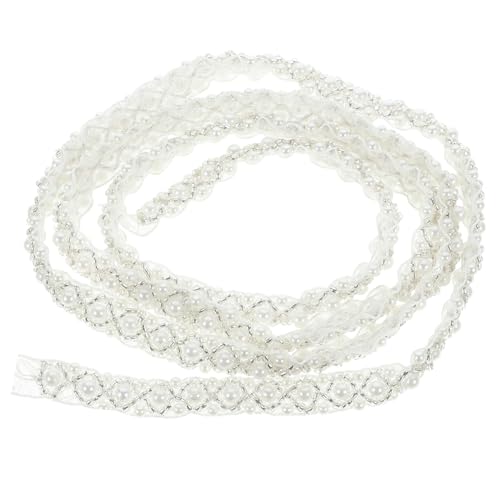 CIMAXIC Kette Aus Kristall Mit Strass Rhombusförmiger Applikation Zum Aufnähen Für T Shirt Kragen Ideal Für Hochzeiten Und Brautkleider DIY Nähen Weiß von CIMAXIC