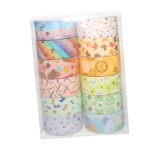 CIMAXIC Kreative Goldfolie Washi Klebebänder Bunte DIY Masking Tapes Für Scrapbooking Und Handwerksprojekte Perfekt Für Dekorationen Und Karten von CIMAXIC