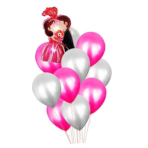 CIMAXIC Latex Ballon Set Mischfarben Mit Folienballon Für Hochzeits Und Partydekorationen Geburtstag Verlobung Valentinstag Oder Jubiläumsfeiern von CIMAXIC