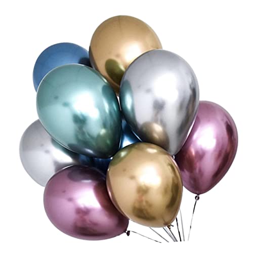 CIMAXIC Latex Metallic Luftballons Dicke Deko Ballons Für Geburtstagsfeiern Hochzeiten Und Partys Mischfarben Perfekte Partydekoration Für Unvergessliche Anlässe von CIMAXIC