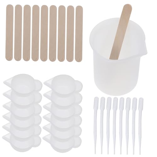 CIMAXIC Messbecher Set Für Epoxidharz 1 Satz Inklusive Mischbecher Und Sticks Ideal Für Präzise Harzmischung Robustes Material Transparent Und Größen von CIMAXIC