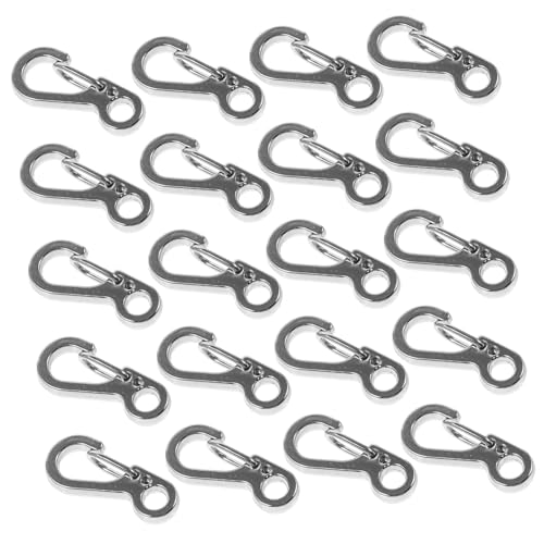 CIMAXIC Mini Karabiner Clips Schnappverschluss Haken Aus Kleine Karabiner Für Schlüsselanhänger Und Zubehör Innenmaß 4mm änge 25mm Ideal Für Camping Und von CIMAXIC