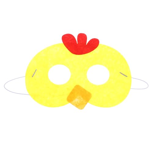 CIMAXIC Party-Maske masken für lustige masken Ostern Masken Maskierte Maske Partymasken tierische Kopfbedeckung Cartoon-Tier-Gesichtsmaske Tiergesichtsbedeckung Filzstoff Yellow von CIMAXIC