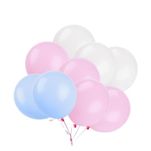 CIMAXIC Perlen Latexballons Pink Hellblau Und Runde Aufblasbare Party Dekoration Für Hochzeiten Abschlussfeiern Und Festliche Anlässe von CIMAXIC