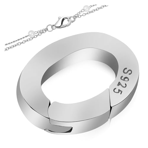 CIMAXIC Schmuckschnalle Halskettenclip magnetischer Halskettenverschluss Ring Haken Halskettenschließe Schmuckverschluss Anhänger Schmuckzubehör Verschlüsse für Armbänder Silber- Silver von CIMAXIC