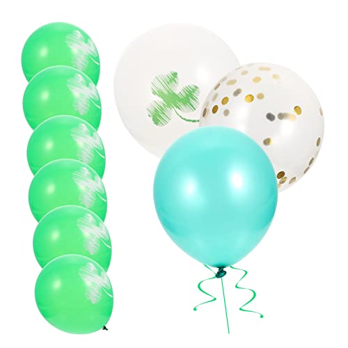 CIMAXIC Shamrock Latexballons St Patrick's Day Dekoration Kleeblatt Festival Ballons Für Partys Und Feiern Glücksbringer Ballonset Mit Goldenen Pailletten von CIMAXIC