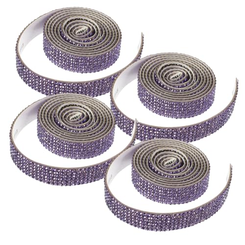 CIMAXIC Strass Belt Applikationen Selbstklebende DIY Dekorative Patches Traumlila 6 Reihen à Für Hochzeitsaccessoires Und Bastelprojekte von CIMAXIC