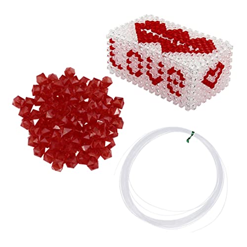 CIMAXIC Transparente Acrylperlen 10mm Quadrat Für DIY Schmuck Basteln Rote Beaded Materialien Für Armbänder Halsketten Und Kreative Projekte von CIMAXIC