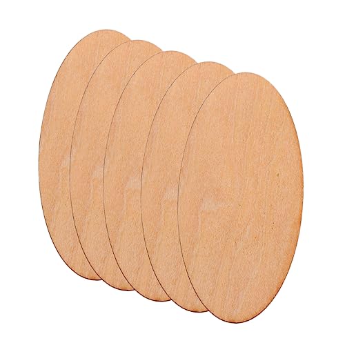 CIMAXIC Unbehandelte Oval Holzstücke Deko Holzplatten Zum Basteln Malen Und Kreativprojekte Umweltfreundliche Holzscheiben Für Kunsthandwerk Und DIY Projekte von CIMAXIC