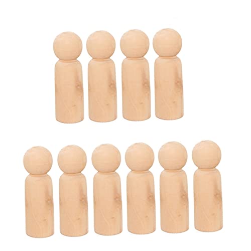 CIMAXIC Unfertige Holzpuppen Zum Bemalen DIY Peg Dolls Für Kreative Bastelprojekte Holzfiguren Für Heimdekoration Und Kinderaktivitäten von CIMAXIC