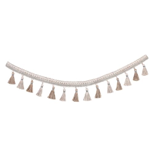 CIMAXIC Vorhang Spitzenfransen Fransen Quastenbesatz Trimmt Stoff Trimmen Randbereich Schnürsenkel Quastenbesatz Aus Seide Stickerei Kleid Band Für Haare Leinen Spitzenband Beige Polyester von CIMAXIC