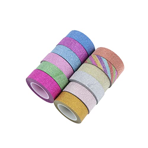 CIMAXIC Washi Klebebänder Glitzernde Geschenkverpackungsbänder Bunten Farben Dekorative Klebebänder Für DIY Bastelprojekte Und Geschenkverpackungen von CIMAXIC