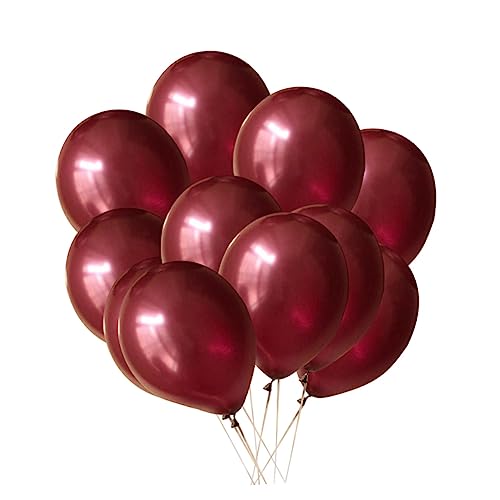 CIMAXIC Weinrote Latexballons Für Hochzeiten Geburtstagsfeiern Und Valentinstag Dekoration Runde Ballons Dunkelrot von CIMAXIC