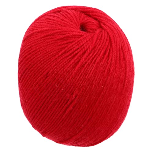 CIMAXIC Wollfaden Garn Günstig Wollknäuel Füllgarn Zum Häkeln Dickes Deckengarn Merinowollgarn Zum Häkeln Garn Blau Garn Aus Merinowolle Alpakagarn Zum Stricken Handstrickgarn Kammgarn Rot von CIMAXIC