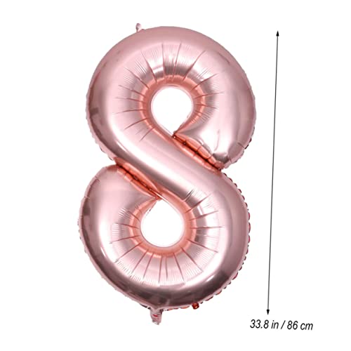 CIMAXIC Zahl 80 Folienballon Rosé Dekorative Ballons Für Geburtstagsfeiern Jubiläen Und Partys Jumbo Aluminiumfolie Luftballons Für Kreative Fotorequisiten von CIMAXIC