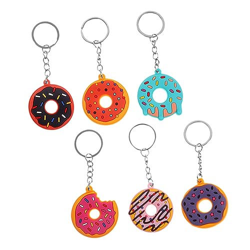 CIMAXIC üße Donut Schlüsselanhänger Aus PVC Dekorative Anhänger Für Taschen Rucksäcke Und Partys Perfekte Mitgebsel Für Kindergeburtstage Und Donut Mottopartys von CIMAXIC