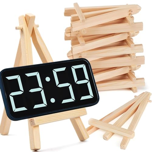 Tischstaffelei Holz,20 Stück Mini Staffelei Holz,Desktop-Klappung Kleine Staffelei,Mini Dreieck Holz Stand für Handy Bilderrahmen Malhandwerk Memo Foto Display 15 x 8cm von CINGHIA