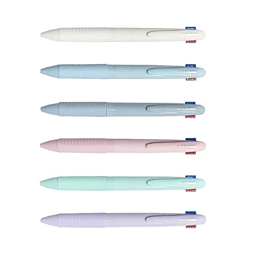 CIOUYAOS 6er Pack Mehrfarbiger Kugelschreiber, 4-in-1 Einziehbarer Mehrfarbiger Stift, Glatter 0,5-mm-Stift Multipack für Büro, Schulbedarf, Studenten, Kinder, Geschenk von CIOUYAOS