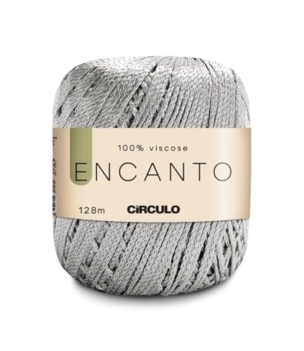 Encanto Garn von Circulo – 100% Viskose (1 Knäuel) – 100 g – 140 Yds – Häkelgarn Encanto von Círculo. (8473 Aluminium) von CÍRCULO