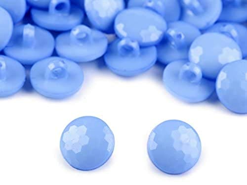 5 x Kinderknöpfe mit Acryl Effekt blau glänzend 13mm Knöpfe Babyknöpfe Motivknöpfe Kunststoffknöpfe neu von CISL