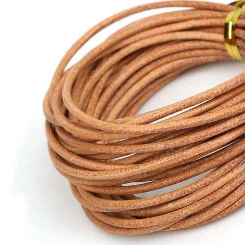 5 Meter/los 2mm Echtes Lederband Runde Faden Schnur Halskette Seil für Schmuck Machen DIY Armband von CIVIOOH