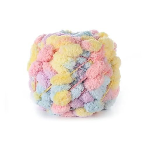 CIVIOOH 1 Stück, 130 g, Regenbogen-Knäuelgarn, buntes Pom-Pom-Polyestergarn zum Stricken, für Decken, Kissen, Häkelmatten, Garn, 25 m, 984 Zoll von CIVIOOH