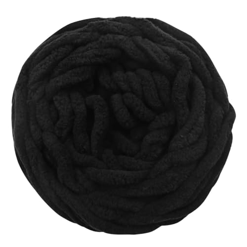 CIVIOOH 100 g Strickgarn für Pullover, weiches Eisstreifen-Baumwollgarn, für Schals, Mützen, Kissen, Puppen, zum Selbermachen, grobe Garne, Schwarz/Weiß/Gelb von CIVIOOH