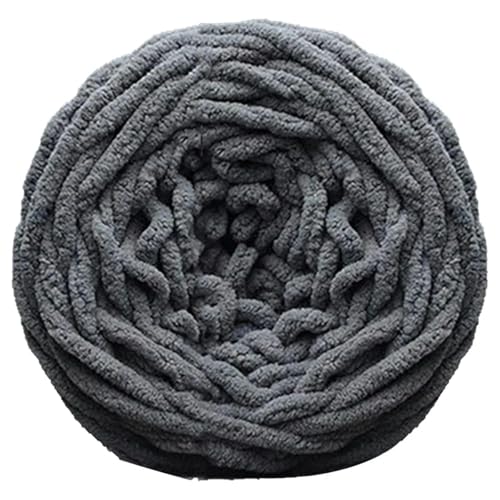 CIVIOOH 100 g Strickgarn für Pullover, weiches Eisstreifen-Baumwollgarn, für Schals, Mützen, Kissen, Puppen, zum Selbermachen, grobe Garne, Schwarz/Weiß/Gelb von CIVIOOH