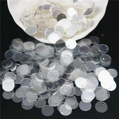 Pailletten-Kristall, transparent, 3 mm, 4 mm, 5 mm, 6 mm, PVC, rund, flach, Tasse, lose Pailletten, Paillette, Nähen, Hochzeit, Basteln, DIY-Zubehör, 10 g von CIVIOOH
