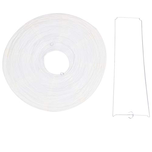 1 x Lampenschirm aus japanischem Papier, für Hochzeit, Party, 40 cm, cremeweiß von CIWEI