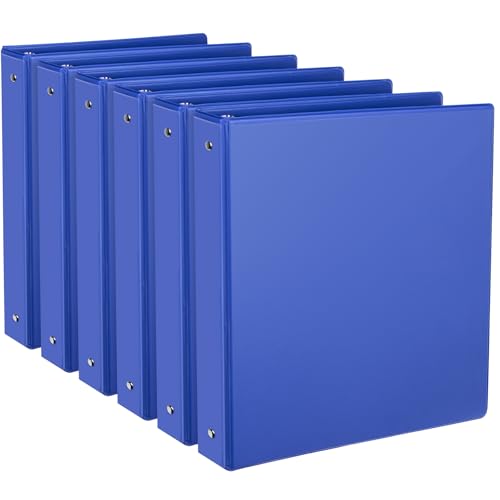 CIXILDTS 6 Stück 2,5 cm Ordner, Standard-3-Ringbuch für Briefgröße, Präsentationsbinder, Blau von CIXILDTS