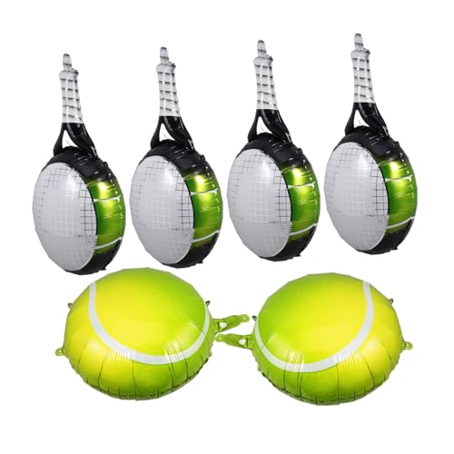 CIYODO 1 Satz Aufblasbare Tennisdekoration große Tennisballballons Tennisball-Ballon Hochzeitsballons Golf-Ballon-Girlande Tennisschläger aufblasbare Ballons Partyballons Aluminiumfolie von CIYODO